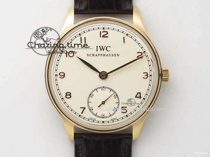 MIROTIME 0415 Portuguese IW3714 Diam ZF V2 1:1 Best Edition Black Dial On Black Leather Strap A79350 (Slim Movement) Lightweight 7245